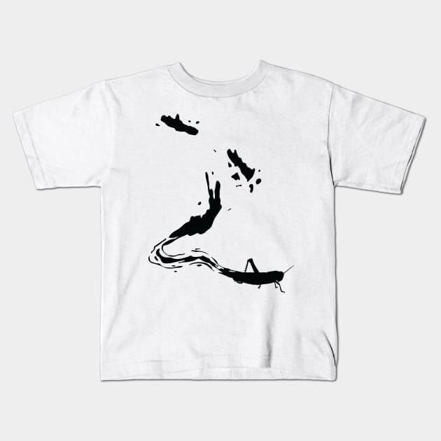 Drowned Grasshopper in Paint [Roufxis -TP] Kids T-Shirt by Roufxis